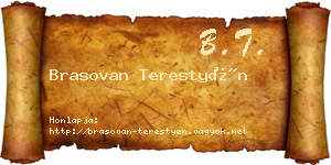 Brasovan Terestyén névjegykártya
